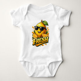 Färska Citron Sommar Vibbar Söt Citrus Karaktär T Shirt
