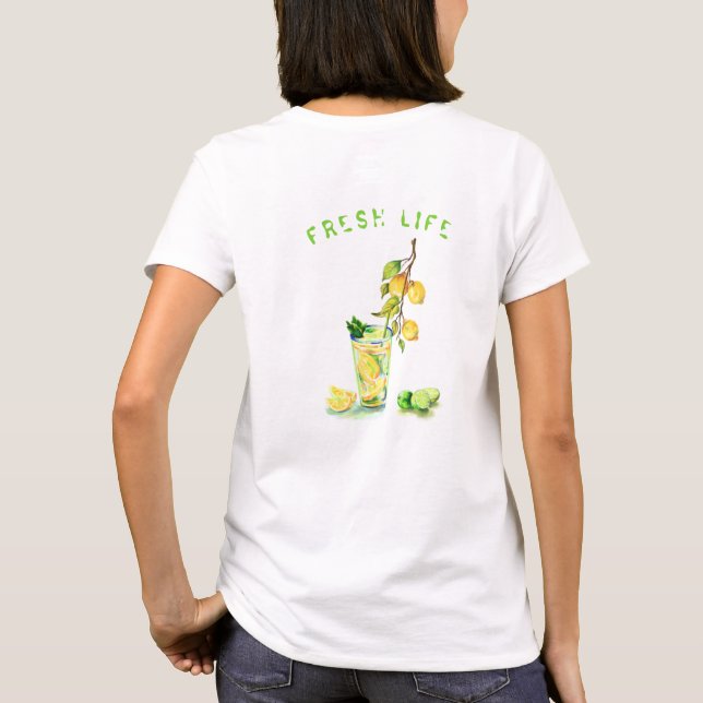 Färska citroner Drag T-Shirt - Anpassningsbar (Baksida)