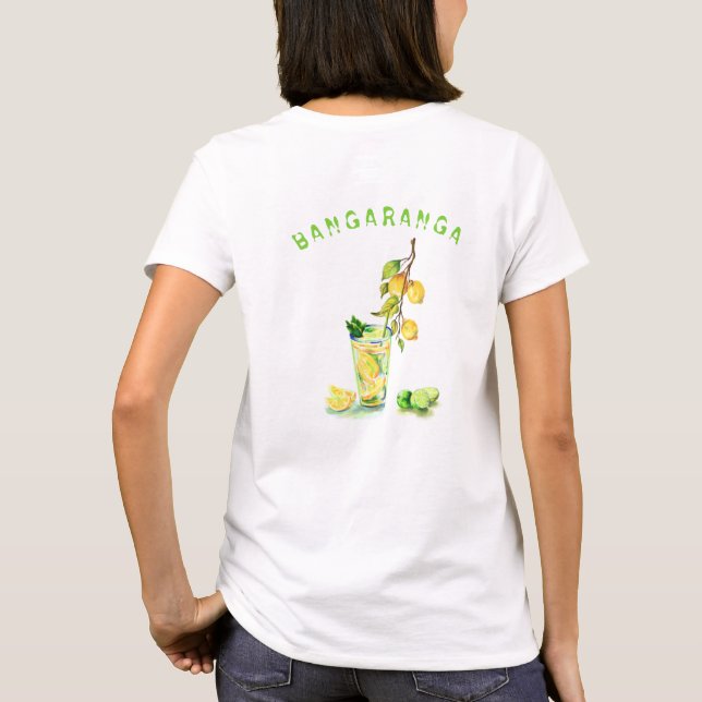 Färska Citroner Dryck T-Shirt Bangaranga Text (Baksida)