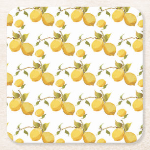 Färska citroner för vintage: Förenklad design Underlägg Papper Kvadrat