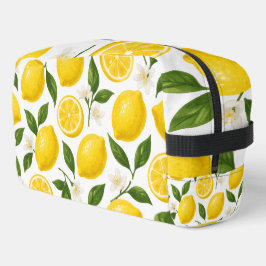 Färska citronmönster med blad och blommor