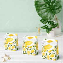 Färska citronmönster med blad och blommor