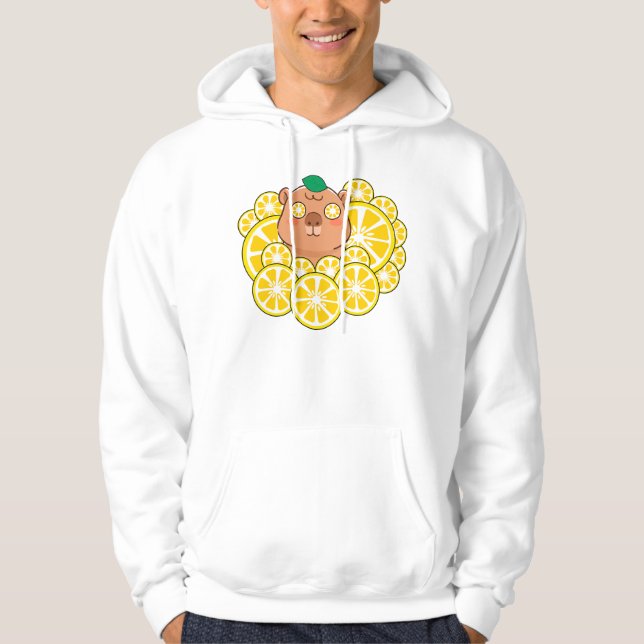 Färska citronskivor Capybara Hoodie (Framsida)