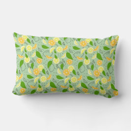Färska citrusfrukter Citron Apelsin Modern. Lumbarkudde