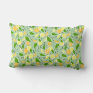 Färska citrusfrukter Citron Apelsin Modern. Lumbarkudde