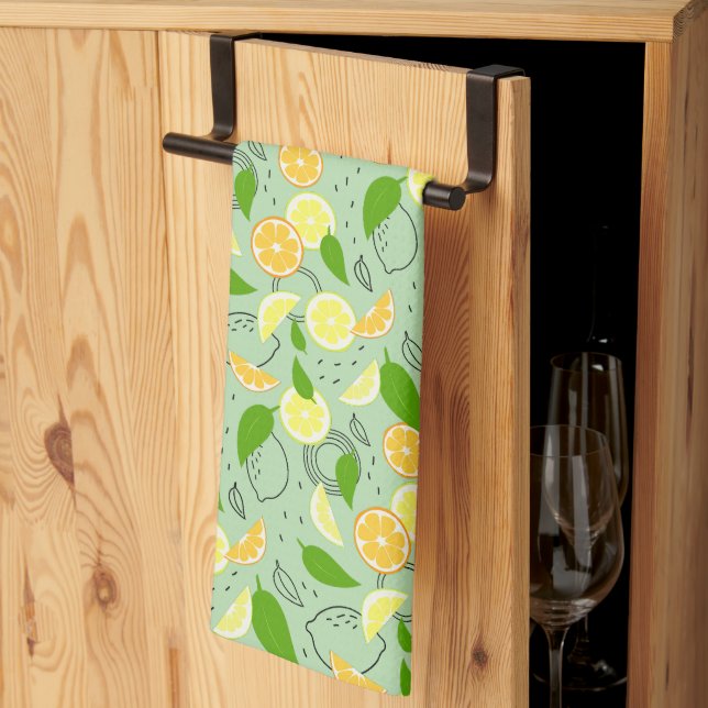 Färska citrusfrukter. kökshandduk (Thirds Fold)
