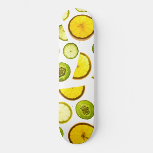 Färska citrusfrukter mini skateboard bräda 18,5 cm (Framsida)