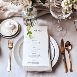 Färska Citrusmålade Citroner Modern Medelhavsstil Meny