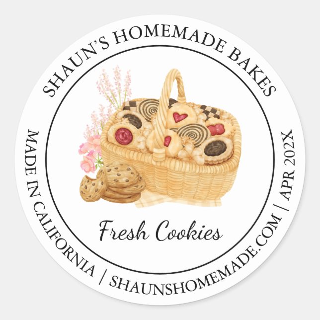 Färska cookies Blockera modern etikett (Framsida)