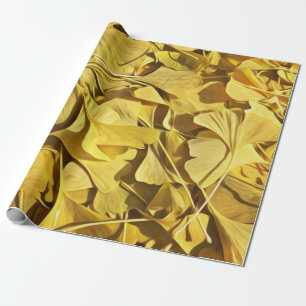 Färska Fallen Gingko-Löv Presentpapper
