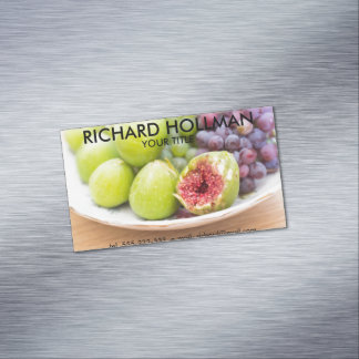 Färska fikon och druvor magnetiska visitkort
