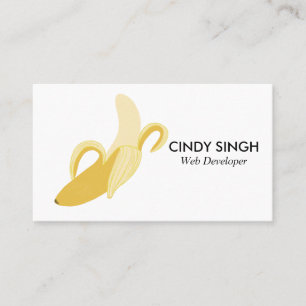 FÄRSKA FRUKTER: Banan illustrerad Visitkort