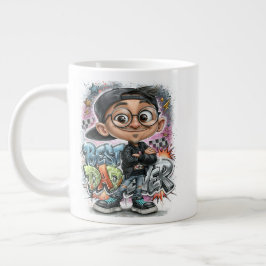 Färska Graffiti Bästa Pappa Jumbo Mugg
