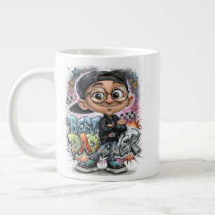 Färska Graffiti Bästa Pappa Jumbo Mugg
