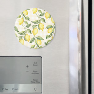 Färska gula citroner bröllopsdusch magnet