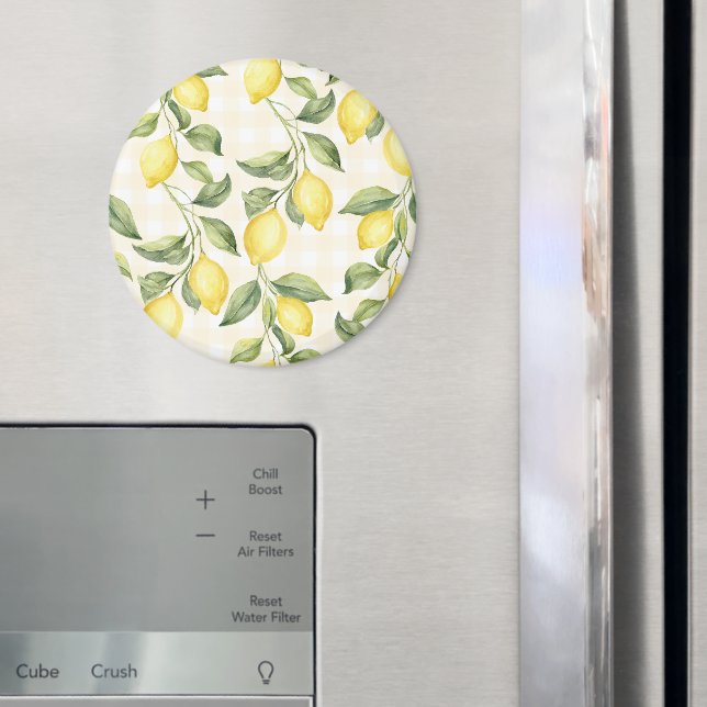 Färska gula citroner bröllopsdusch   magnet (In Situ (Fridge))