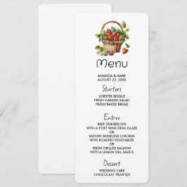 Färska jordgubbar i Wicker Basket Inbjudningar