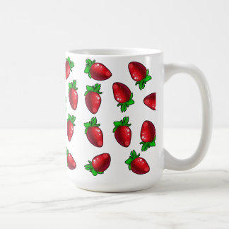Färska jordgubbar kaffemugg