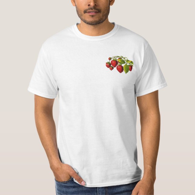 Färska jordgubbar tee shirt (Framsida)