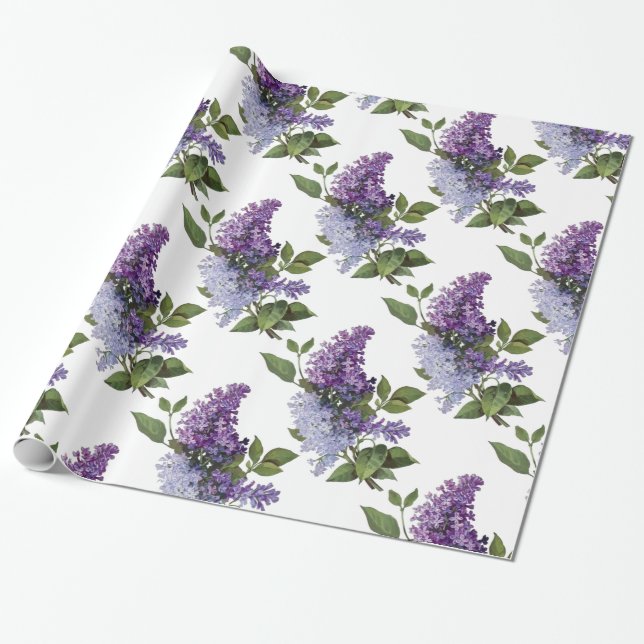 Färska Lilacs Presentpapper (Utrullad)