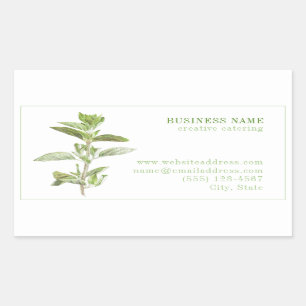 FÄRSKA OREGANO Biz ID Rectangle Stickers Rektangulärt Klistermärke