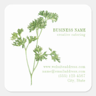 FÄRSKA PARSLEY Biz ID Small Square Stickers Fyrkantigt Klistermärke