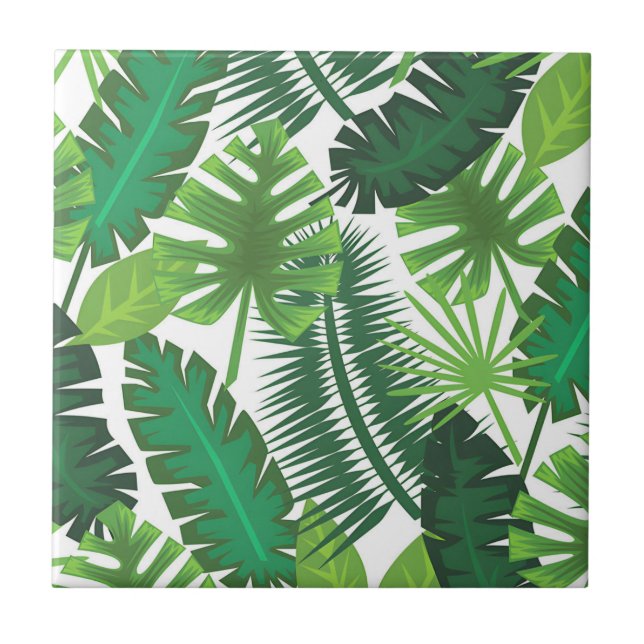 Färska plattor handflatan löv kakelplatta (Framsidan)