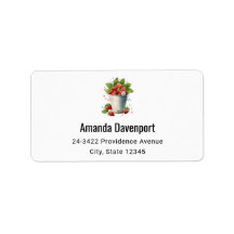 Färska Plockade jordgubbar i en Bucket Adress