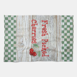 Färska plockade körsbär Kitchen Towel Kökshandduk