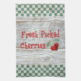 Färska plockade körsbär Kitchen Towel Kökshandduk