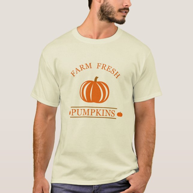 Färska pumpor från gårdar faller hösten t shirt (Framsida)