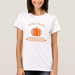 Färska pumpor från gårdar faller hösten t shirt