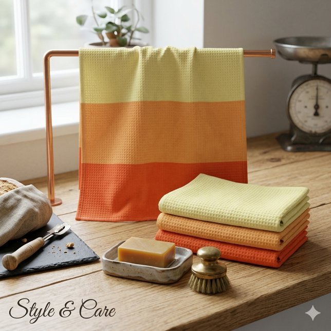 Färska Ränder: Modern Flerfärgad Handduk Kökshandduk (Fresh Stripes Contemporary Multi-Tone Hand Towel)