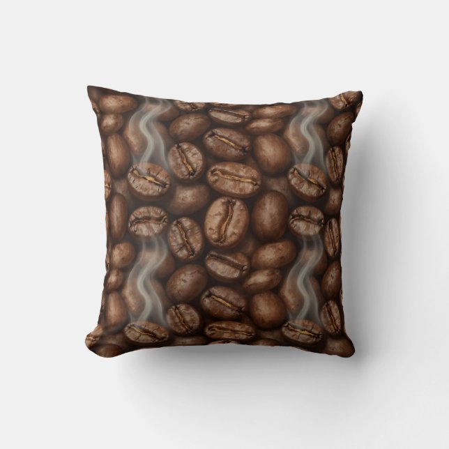 Färska rostade kaffebönor ångaroma kudde (Framsida)