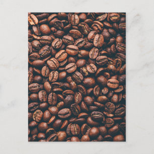 Färska rostade kaffebönor vykort