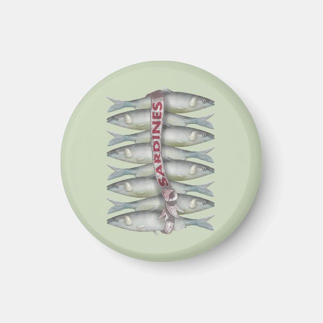 Färska sardiner magnet (Framsidan)