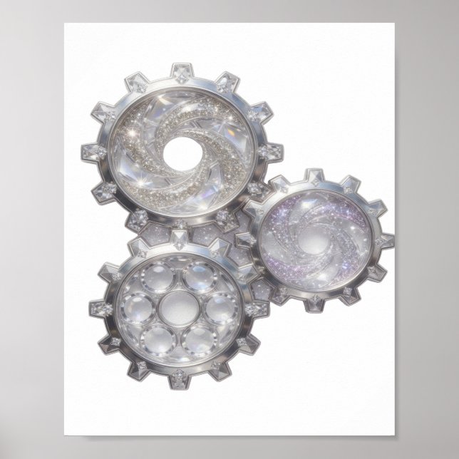 Färska Silver VÄXELDREV I UNIVERSUM Poster (Framsidan)