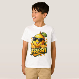 Färska sommarvibbar med citron Söt citrus-karaktär T Shirt