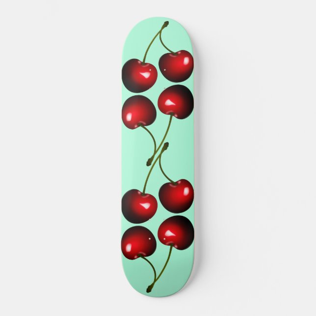 Färska sötkörsbär - mini skateboard bräda 18,5 cm (Framsida)