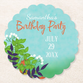 Färska växter i Söt Garden Underlägg Papper