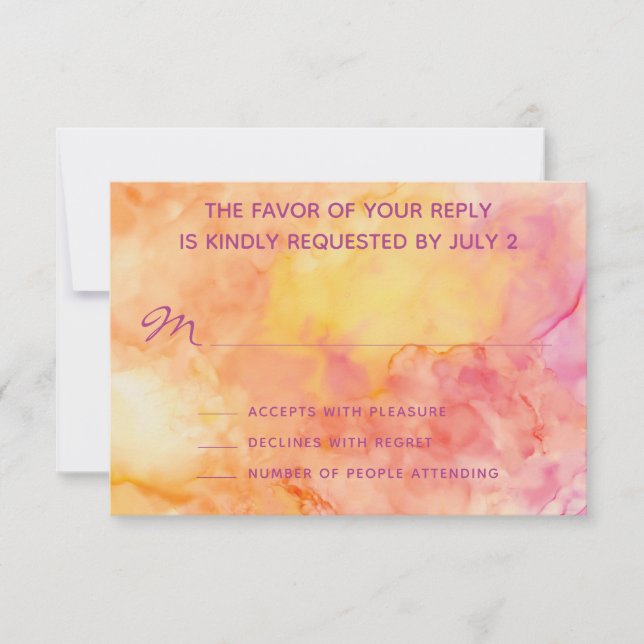 Färskblommor för Bröllop OSA-svarskort OSA Kort (Framsida)