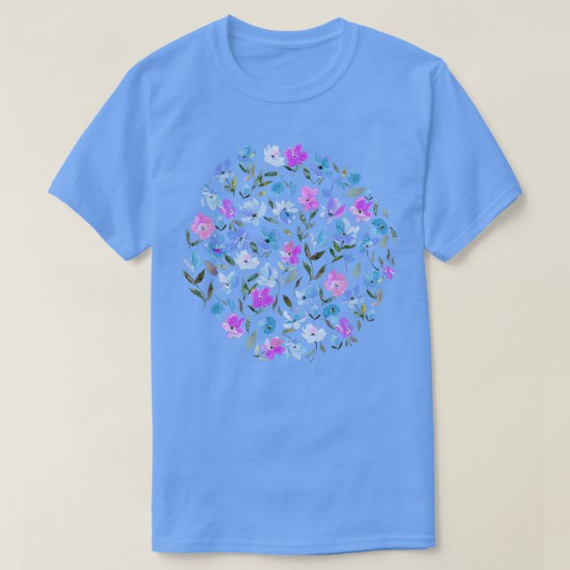 Färskblommor, Lila T Shirt (Design framsida)