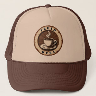 Färskbryggt kaffe vintage keps