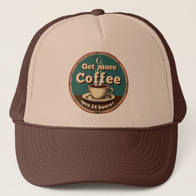 Färskbryggt kaffe vintage  keps (Framsida)