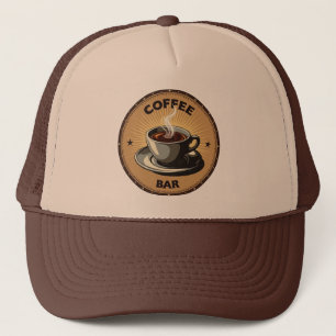 Färskbryggt kaffe vintage Truckerhatt Keps