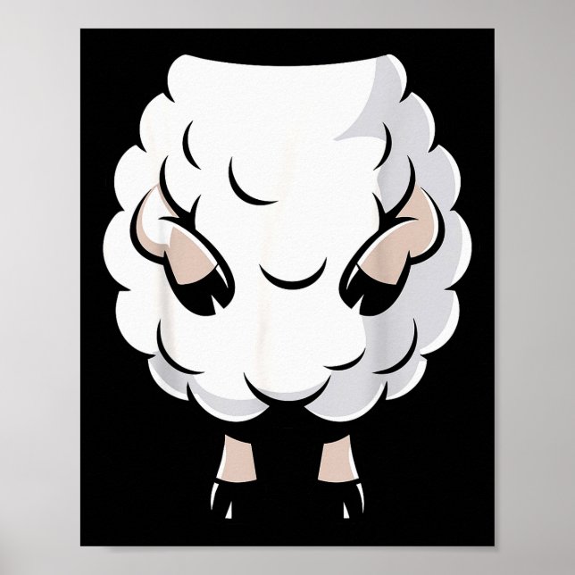 Fårskjorta vuxna barn män kvinnor lamm får kostym poster (Framsidan)