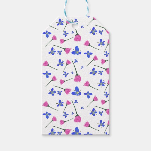 Färskklippta blommor presentkort presentetikett (Framsidan)