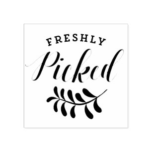 Färskplockad typografi Färska produkter Stämpel