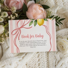 Färskpressad citronbok för baby shower-spel tilläggskort