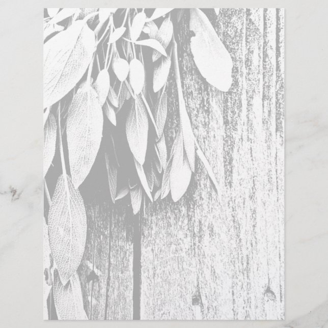 Färskskuren Sage Barn-wood Grayscale (Framsida)